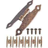 Ccykxa - 6 Stück antike Bronze-Eisenscharniere für Schränke, Schranktüren, Truhen, Aufbewahrungsboxen, Vintage-Stil, Landhaus, Retro, 65 x 34 mm von CCYKXA