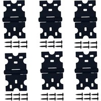 Ccykxa - 6 Stück schwarze Scharniere, Schrankscharniere mit Schrauben eignen sich für kleine Türen/Schubladen/Fenster/Wohnmöbelbeschläge von CCYKXA