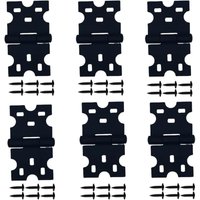 Ccykxa - 6 Stück schwarze Scharniere, Schrankscharniere mit Schrauben eignen sich für kleine Türen/Schubladen/Fenster/Wohnmöbelbeschläge Ccykxa - 6 Stück schwarze Scharniere, Schrankscharniere mit Schrauben eignen sich für kleine Türen/Schubladen/Fenster/Wohnmöbelbeschläge von CCYKXA