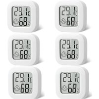 Ccykxa - 6 pcs Mini thermometre interieur maison-termometro higrometro digital Fonction ℃ / ℉,Moniteur Température Termometre Maison -50 ℃ 70 ℃, 10% von CCYKXA