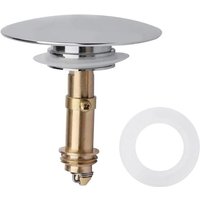 Ccykxa - 66 mm Click-Clack Pop-Up-Stopper für Küchenspüle, Badezimmerspüle, Badezimmerwaschbecken, verchromtes massives Messing von CCYKXA