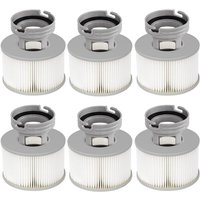 Ccykxa - 6er-Pack Whirlpoolfilter + Aufschraubbarer Basisadapter für aufblasbare MSPA-Pools, Filter der verbesserten Version für alle aktuellen von CCYKXA
