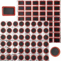 Ccykxa - 96 Stück Fahrradflicken, 48 quadratische Flicken + 48 runde Stücke, Fahrradreifenflicken, Gummireifenflicken für die Reparatur von Ccykxa - 96 Stück Fahrradflicken, 48 quadratische Flicken + 48 runde Stücke, Fahrradreifenflicken, Gummireifenflicken für die Reparatur von von CCYKXA