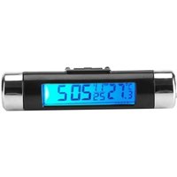 Ccykxa - Auto-Clip-on-Digitaluhr, Thermometer, Mini-Autouhr mit hintergrundbeleuchtetem LCD-Display für LKWs und Autos (blaue Hintergrundbeleuchtung) von CCYKXA