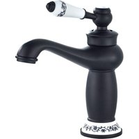 Ccykxa - Badezimmer-Wasserhahn, Einhebel-Waschtischmischer, Einhand-Badezimmer-Waschtischarmatur, Retro-Waschtischmischer, schwarzes Messing Ccykxa - Badezimmer-Wasserhahn, Einhebel-Waschtischmischer, Einhand-Badezimmer-Waschtischarmatur, Retro-Waschtischmischer, schwarzes Messing von CCYKXA