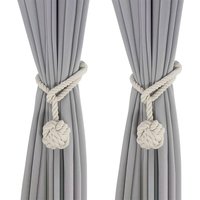 Ccykxa - Beige Vorhang-Raffhalter, 2 Stück Vorhang-Raffhalter, handgestrickte Vorhang-Raffhalter, Vorhang-Seil-Raffhalter, von CCYKXA