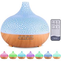 Ccykxa - Diffusor für ätherische Öle, 550 ml, Ultraschall-Luftbefeuchter, elektrischer Aromatherapie-Diffusor mit Fernbedienung, 7 Farben von CCYKXA