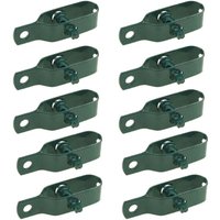 Ccykxa - Drahtspanner aus Karbonstahl für elektrische Zäune, für Vieh, Rinder, Pferde, Bauernhof, Garten, Kabelratschenspanner, 96 mm Dicke, Grün, 10 von CCYKXA