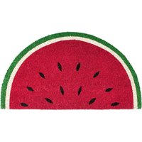 Ccykxa - Eingangsmatte in Wassermelonenform. Original Kokosnuss-Fußmatte mit rutschfester PVC-Unterseite. Abmessungen: 70 x 40 cm. (Wassermelone, Rot) von CCYKXA