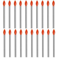 Ccykxa - Fliesenbohrer, 6 mm, Glasbohrer, 20 Stück, Titanbeschichteter Glasbohrer, 6 mm Fliesenbohrer, Wolframkarbid-Fliesenbohrer zum Bohren von von CCYKXA