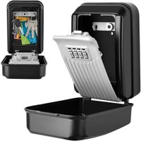 Ccykxa - Großer sicherer Schlüsselkasten für den Außenbereich, mit 4-stelligem Airbnb-Code, Wandmontage, wasserdicht, rostfrei, sicher für die Garage von CCYKXA