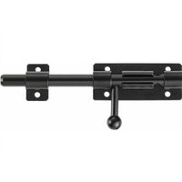 Ccykxa - Hochleistungs-Sicherheitstürschloss mit Schieberiegel und Loch für Vorhängeschloss, mattschwarzer Edelstahl 304, Länge 8 Zoll (200 mm) von CCYKXA