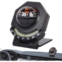 Ccykxa - Kompass für Auto, Bootskompass, Armaturenbretthalterung, faltbarer sphärischer Autokompass, 180° verstellbar, integrierter Neigungsmesser, von CCYKXA