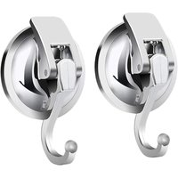 Lntyq 2er-Set, leistungsstarker Vakuum-Saugnapf-Haken, Geschirrtuchhalter, Badezimmer-Saugnapf, Wand-Saugnapf-Haken für Küche, Geschirrtuch, Dusche, von CCYKXA