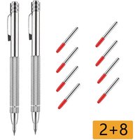 Ccykxa - Metall-Anreißspitze, 2 Stück Taschen-Anreißstift mit 8 Stylus-Spitzen, Anreißstift mit Magnet mit rutschfester Rändelung, für Holz, Keramik, von CCYKXA