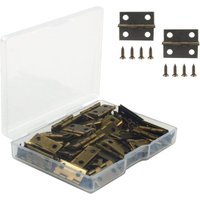 Ccykxa - Mini-Retro-Scharniere, 50 Stück, Edelstahl, Miniatur-Scharniere, langlebig und robust, kleine Scharniere mit Schrauben für Box, Schmuck, von CCYKXA