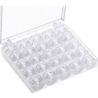 Ccykxa - Nähmaschinenspule, Nähmaschinenspulen Universal-Nähspulen Kunststoff-Nähmaschinenspule mit Aufbewahrungsbox (25 Stück transparent) von CCYKXA