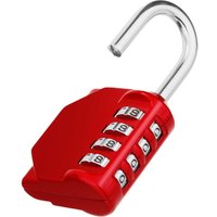 Ccykxa - Rot) Code-Vorhängeschloss für den Außenbereich, Code-Vorhängeschloss für Schließfächer, 4-stelliges Vorhängeschloss für Fitnessstudio, von CCYKXA
