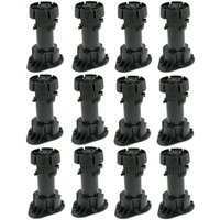Ccykxa - Set mit 12 verstellbaren Möbelfüßen, Schrankfüßen aus Kunststoff mit Clipbefestigung, Sockelhöhe 120 bis 150 mm Ccykxa - Set mit 12 verstellbaren Möbelfüßen, Schrankfüßen aus Kunststoff mit Clipbefestigung, Sockelhöhe 120 bis 150 mm von CCYKXA