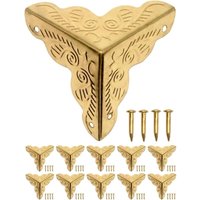Ccykxa - Set mit 8 antiken Möbelecken, Eckenschutz, Eckenschutz, Kantenschutz, Beschläge für Koffer, Möbel, Regale, Tische, Gold-Messing-Optik Ccykxa - Set mit 8 antiken Möbelecken, Eckenschutz, Eckenschutz, Kantenschutz, Beschläge für Koffer, Möbel, Regale, Tische, Gold-Messing-Optik von CCYKXA