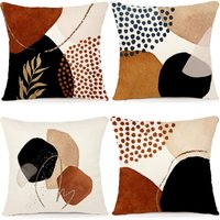Ccykxa - Set of 4 Linen Cushion Cover Modern Boho Sofa Cushion Abstract Pattern for Bedroom Outdoor Pillow Cover 40 x 40 Ccykxa - Set of 4 Linen Cushion Cover Modern Boho Sofa Cushion Abstract Pattern for Bedroom Outdoor Pillow Cover 40 x 40 von CCYKXA