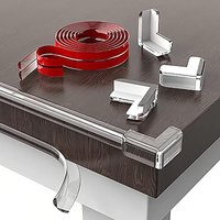 Ccykxa - Tischeckenschutz für Babys, 6 Meter Möbelkantenschutz und 4 Eckenschutz, vorklebender transparenter Tischschutz, vorklebender von CCYKXA