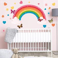 Ccykxa - Wandaufkleber, Regenbogen-Wandaufkleber, Wandaufkleber, Schmetterlinge, Sterne, Wanddekoration, Babyzimmer, Kinderzimmer, Klassenzimmer, Ccykxa - Wandaufkleber, Regenbogen-Wandaufkleber, Wandaufkleber, Schmetterlinge, Sterne, Wanddekoration, Babyzimmer, Kinderzimmer, Klassenzimmer, von CCYKXA