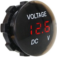 Ccykxa - Wasserdichtes Voltmeter, Mini-Digitalanzeige, Spannungsprüfer dc 12 V-24 v, LED-Tester für Auto, Motorrad, Auto, lkw, Wohnmobil (rot) von CCYKXA
