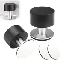 Weiß)Türstopper, 2 Stück Wandtürstopper, Edelstahl-Türstopper, selbstklebender Wandtürstopper, Türstopper mit stoßfestem Gummi, für Küche, von CCYKXA