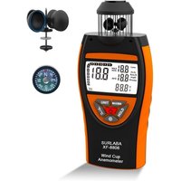 Digitales Anemometer, 4 Tassen Windgeschwindigkeitsmesser 0,7 42 m/s, tragbares Anemometer misst Windgeschwindigkeit max/min/avg und Temperatur Digitales Anemometer, 4 Tassen Windgeschwindigkeitsmesser 0,7 42 m/s, tragbares Anemometer misst Windgeschwindigkeit max/min/avg und Temperatur von CCYKXA