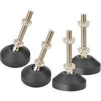 Ccykxa - Drenky Nivellierfüße, robuste, höhenverstellbare Möbelbeine aus Edelstahl, 4 Stück, M10 x 50 mm, Winkeleinstellschraube mit T-Mutter Ccykxa - Drenky Nivellierfüße, robuste, höhenverstellbare Möbelbeine aus Edelstahl, 4 Stück, M10 x 50 mm, Winkeleinstellschraube mit T-Mutter von CCYKXA