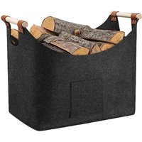Filztasche Holzkorb, XL-Aufbewahrungskorb für Holzscheite, Filztasche mit Griff und Handschuhen zur Aufbewahrung von Holzscheiten, Kaminvorräten, Filztasche Holzkorb, XL-Aufbewahrungskorb für Holzscheite, Filztasche mit Griff und Handschuhen zur Aufbewahrung von Holzscheiten, Kaminvorräten, von CCYKXA