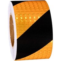 Flutterband Gelb Schwarz Reflektorband Selbstklebendes Klebeband Schwarz Gelb Reflektierender Aufkleber Nachtreflektorband Warnmarkierung Sicherheit, von CCYKXA