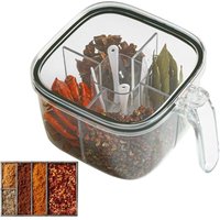 Gewürz-Organizer-Box, Gewürzbox mit Deckel, Snack-Gewürzregal mit Griff – Fach-Gewürzbox, Küchengewürzgläser - Ccykxa Gewürz-Organizer-Box, Gewürzbox mit Deckel, Snack-Gewürzregal mit Griff – Fach-Gewürzbox, Küchengewürzgläser - Ccykxa von CCYKXA