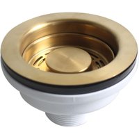 Gold) 114 mm Küchenspülensieb aus gebürstetem Gold, Abflusssystem, U-förmiger Abfallkorb - Ccykxa von CCYKXA