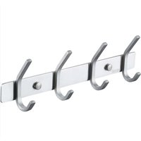 Handtuchhalter, Badezimmer-Garderobe, Metall-Wandgarderobe, 4 Haken, Sus304-Edelstahl-Badezimmer-Wandhaken, gebürstete Oberfläche - Ccykxa Handtuchhalter, Badezimmer-Garderobe, Metall-Wandgarderobe, 4 Haken, Sus304-Edelstahl-Badezimmer-Wandhaken, gebürstete Oberfläche - Ccykxa von CCYKXA