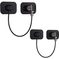 Kindersicherheitsfenster, 2 Stück, PVC-Fensteröffner, ohne Bohren, Kinderfensterschlösser mit 304-Edelstahlkabel, Schranktürschloss für Baby- und Kindersicherheitsfenster, 2 Stück, PVC-Fensteröffner, ohne Bohren, Kinderfensterschlösser mit 304-Edelstahlkabel, Schranktürschloss für Baby- und von CCYKXA