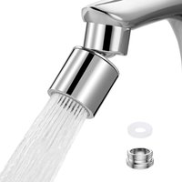 Küchenarmaturdüse, Wasserhahnbelüfter, 2 Modi Wasserhahnbelüfter, Küchenarmaturdüse mit Gewindeadapter, Universal FM22, M24 (Silber) - Ccykxa von CCYKXA