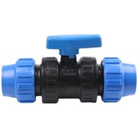 Kugelhahn für 32-mm-Wasserrohrverschraubungen – 32-mm-PN10-Kompressionsventil – Kugelhahn kompatibel mit PE80- und PE100-Polyethylenrohren – 1 Stück Kugelhahn für 32-mm-Wasserrohrverschraubungen – 32-mm-PN10-Kompressionsventil – Kugelhahn kompatibel mit PE80- und PE100-Polyethylenrohren – 1 Stück von CCYKXA