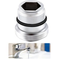 Mischbatterie-Adapter M18,5 auf M22, kompatibel mit ikeagrohe Neo pe rl und anderen, Wasserhahnanschluss aus Metall zum Anschließen von Strahlreglern Mischbatterie-Adapter M18,5 auf M22, kompatibel mit ikeagrohe Neo pe rl und anderen, Wasserhahnanschluss aus Metall zum Anschließen von Strahlreglern von CCYKXA