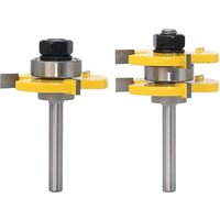 Nut- und Federfräser-Set, 3 Schneiden, 6 mm Schaft, T-Form, Holzfräser, Holzbearbeitungswerkzeuge - Ccykxa Nut- und Federfräser-Set, 3 Schneiden, 6 mm Schaft, T-Form, Holzfräser, Holzbearbeitungswerkzeuge - Ccykxa von CCYKXA