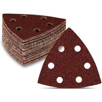 Schleifdreiecke 50 Stück 6 Löcher 93 x 93 x 93 mm Körnung 40 für Deltaschleifer Schleifblätter Schleifpapier - Ccykxa von CCYKXA