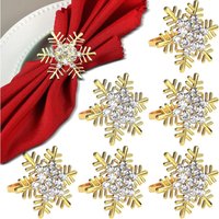 Ccykxa - Serviettenring für Weihnachten 6 Stück Gold Serviettenring Schneeflocke Serviettenring für Weihnachtstischdekoration, Partys, Hochzeiten, Ccykxa - Serviettenring für Weihnachten 6 Stück Gold Serviettenring Schneeflocke Serviettenring für Weihnachtstischdekoration, Partys, Hochzeiten, von CCYKXA
