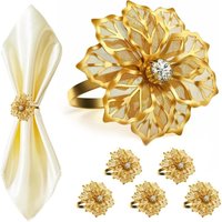 Ccykxa - Serviettenringe 6er-Set mit ausgehöhlten Blumen, Serviettenhalter für Hochzeitsfeier, Weihnachtsessen, Feiertagsbankett, zarte Ccykxa - Serviettenringe 6er-Set mit ausgehöhlten Blumen, Serviettenhalter für Hochzeitsfeier, Weihnachtsessen, Feiertagsbankett, zarte von CCYKXA