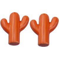 Set mit 2 Keramik-Kaktus-Türknöpfen für Kinderzimmer, Schrank, Kleiderschrank, Schubladendekoration, Orange - Ccykxa Set mit 2 Keramik-Kaktus-Türknöpfen für Kinderzimmer, Schrank, Kleiderschrank, Schubladendekoration, Orange - Ccykxa von CCYKXA