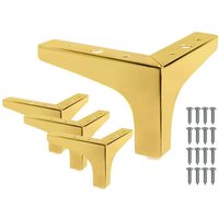 Set mit 4 goldenen Beinen – 10 cm Metalldreiecke, Bettmöbelbeine für DIY-Tischschrank - Ccykxa Set mit 4 goldenen Beinen – 10 cm Metalldreiecke, Bettmöbelbeine für DIY-Tischschrank - Ccykxa von CCYKXA