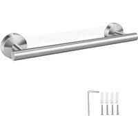 Silberner Handtuchhalter 30 cm, Badezimmer-Edelstahl-Handtuchhalter für Handtücher - Ccykxa von CCYKXA