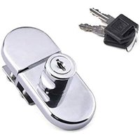 Single Pivot Glasschrank Vitrine Türschloss Glasschrankschloss für 5–8 mm Glastür mit 2 Schlüsseln, kein Bohren erforderlich - Ccykxa von CCYKXA