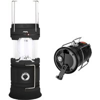 Solar/USB wiederaufladbare LED-Laterne, leistungsstarke Campinglampe, 2 Modi, tragbare Gartenlaterne, 360°-Taschenlampe, Hängebeleuchtung mit Solar/USB wiederaufladbare LED-Laterne, leistungsstarke Campinglampe, 2 Modi, tragbare Gartenlaterne, 360°-Taschenlampe, Hängebeleuchtung mit von CCYKXA