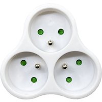 Triplite – 2-polige Steckdosenleiste mit Erdung, 3 Steckdosen vorne – 16 a, dreieckig, Weiß - Ccykxa von CCYKXA